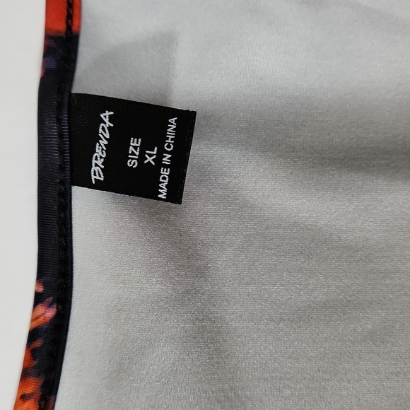 Vibrant Splash of Colors Tie dye split neck tank top mixed colors W-625 - Picture 10 of 16